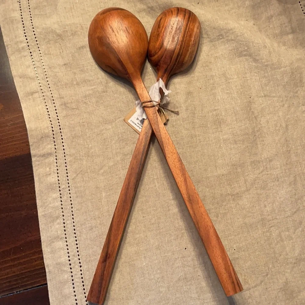 Mud Pie Mango Wood Salad Servers